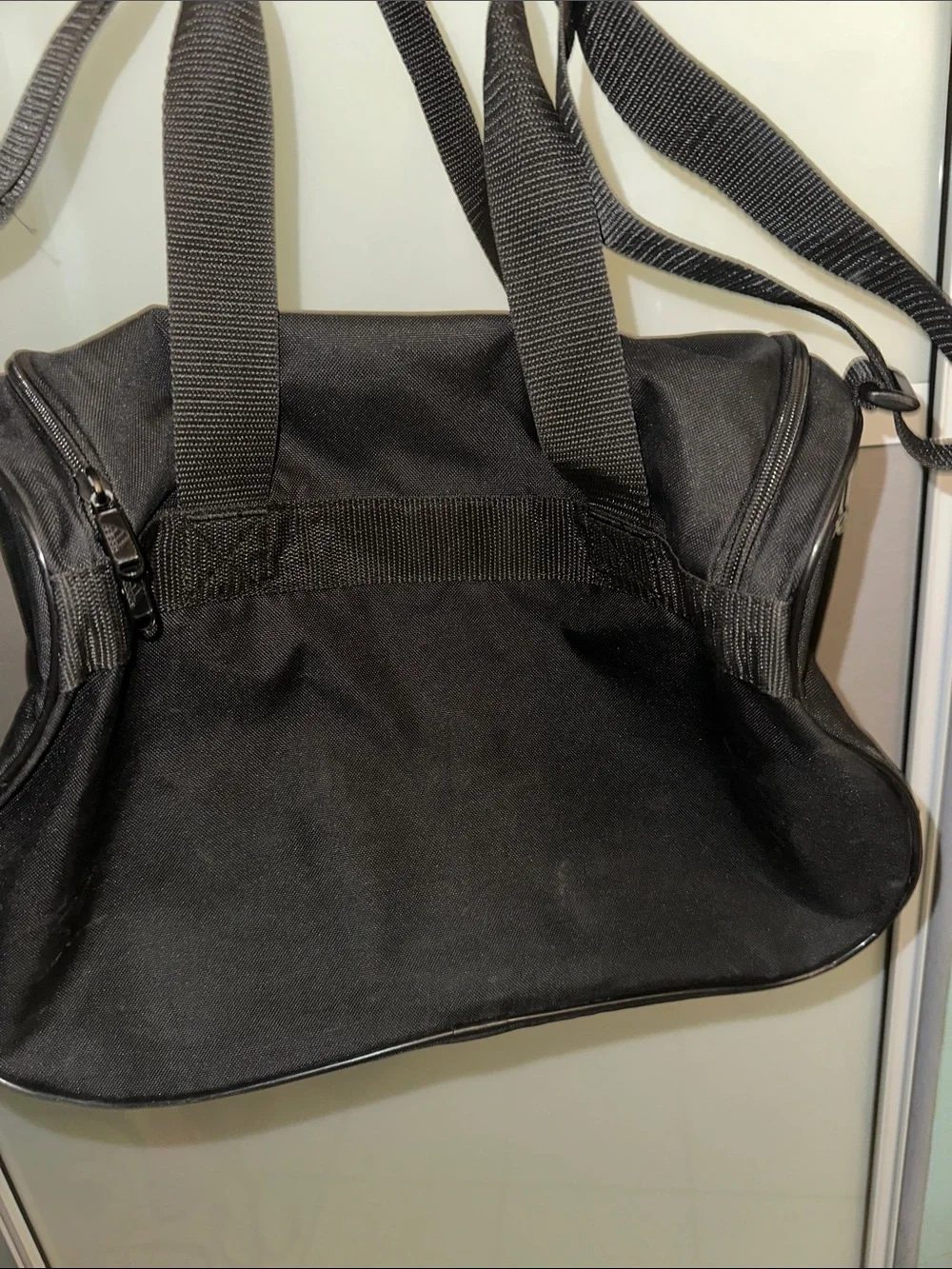adidas Black Duffel Bag with White Logo
